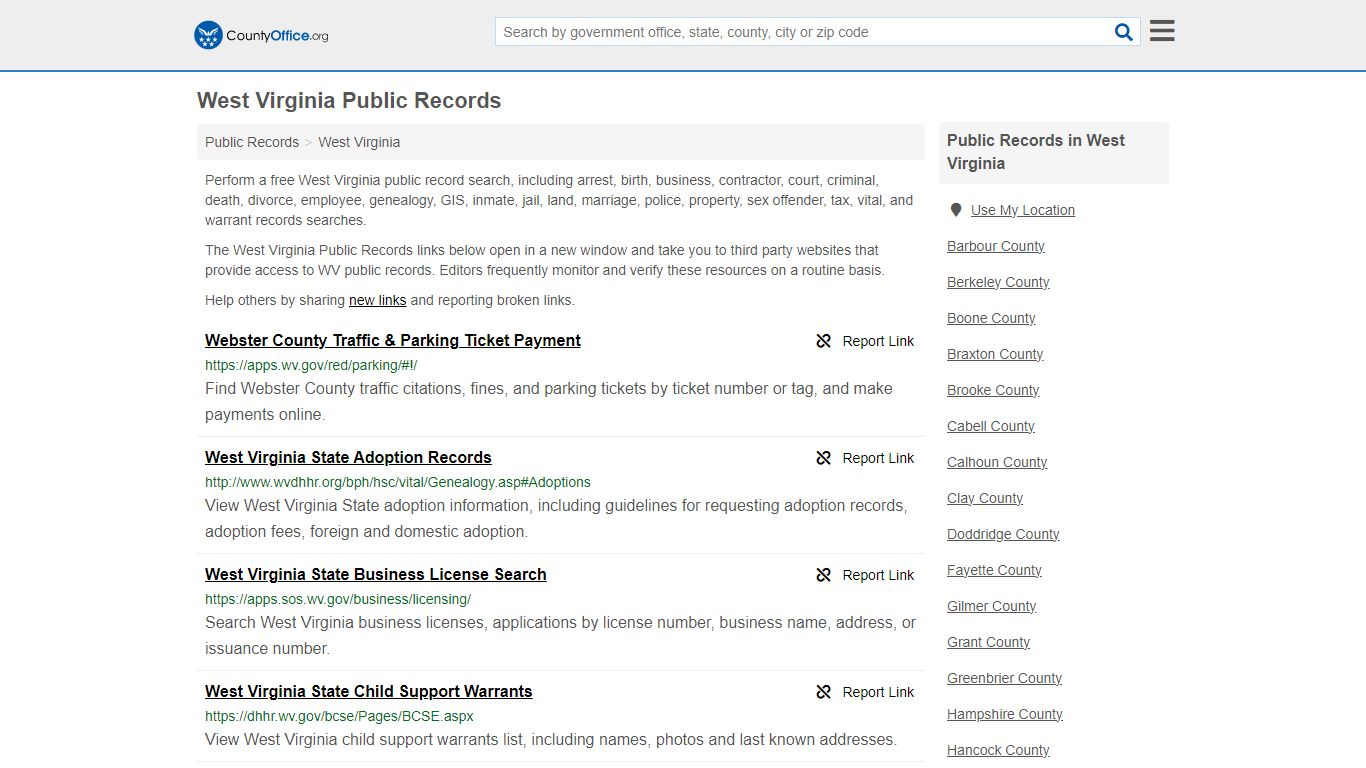 Public Records - West Virginia (Business, Criminal, GIS, Property ...